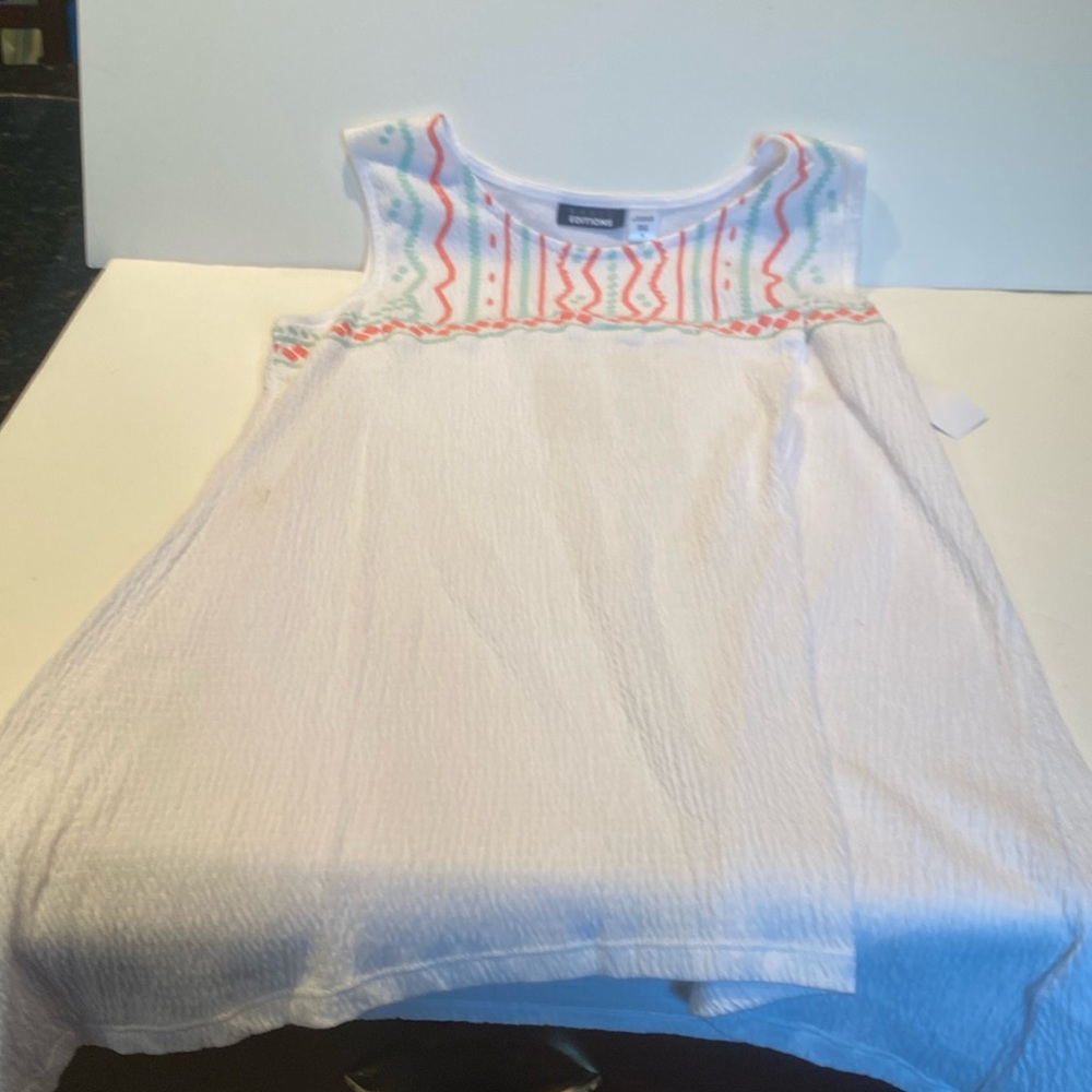 NWT & Vintage Basic Editions White Tunic Top